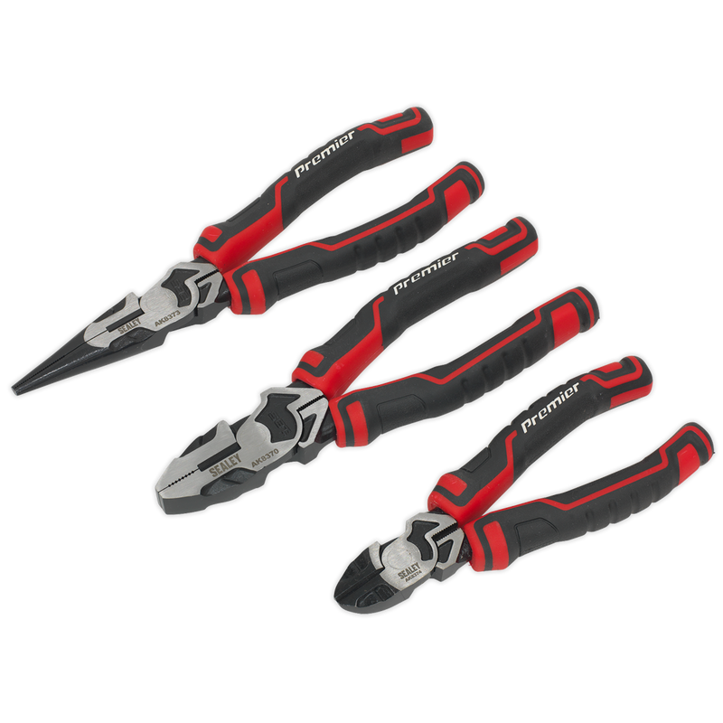 Sealey Premier High Leverage Plier Set 3 Piece - Chrome Vanadium Steel