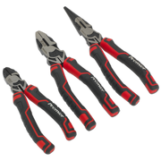 Sealey Premier High Leverage Plier Set 3 Piece - Chrome Vanadium Steel