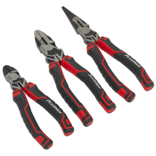 Sealey Premier High Leverage Plier Set 3 Piece - Chrome Vanadium Steel