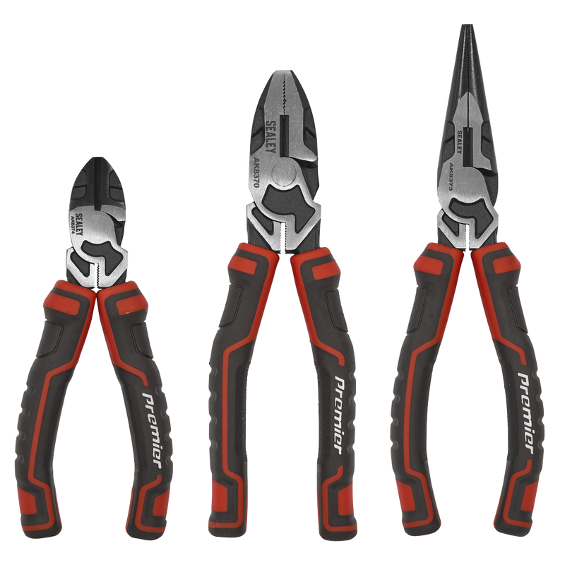 Sealey Premier High Leverage Plier Set 3 Piece - Chrome Vanadium Steel