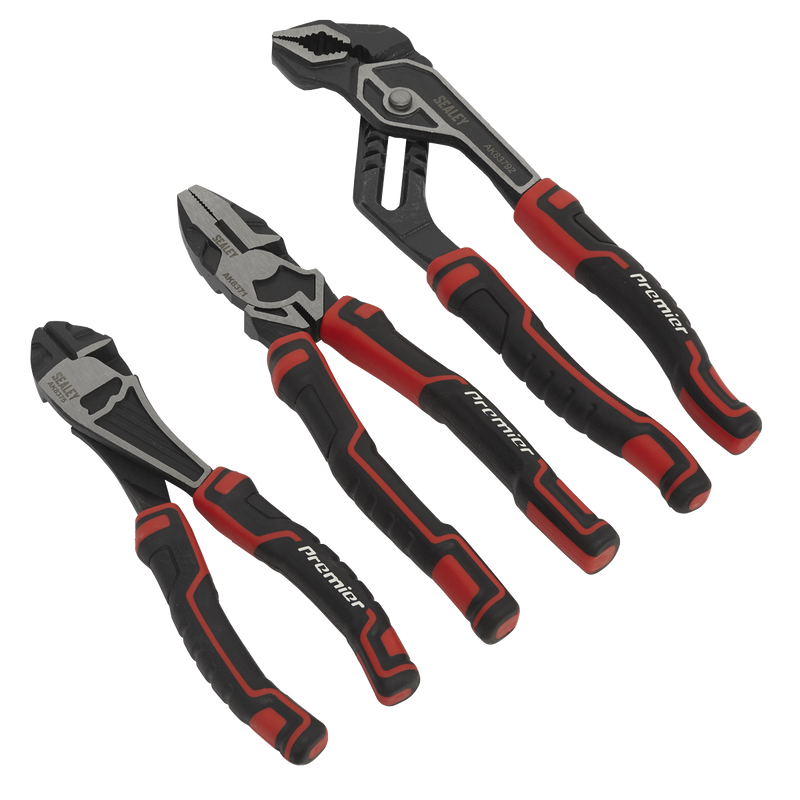 Sealey Premier Pliers Set 3 Piece - Heavy Duty Chrome Vanadium Steel