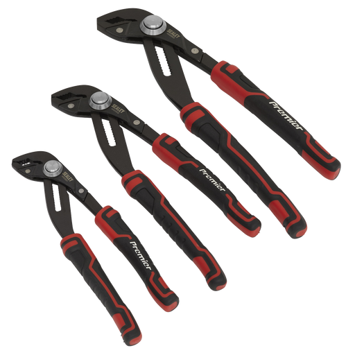 Sealey Premier Quick Release Water Pump Pliers Set 3 Piece 200-300mm