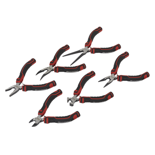 Sealey Premier 6 Piece Mini Pliers Set - Lengths 105-145mm