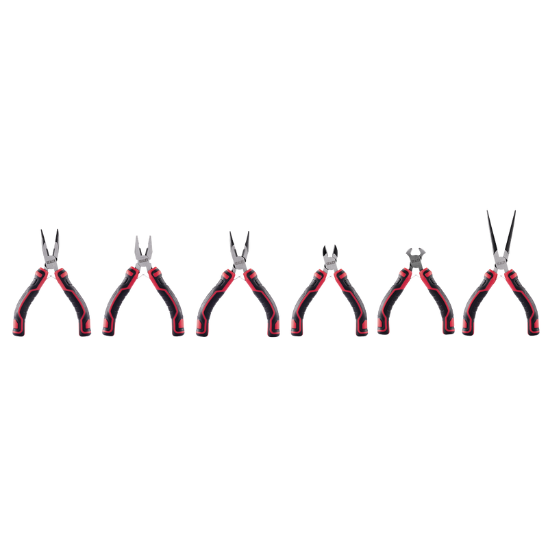 Sealey Premier 6 Piece Mini Pliers Set - Lengths 105-145mm