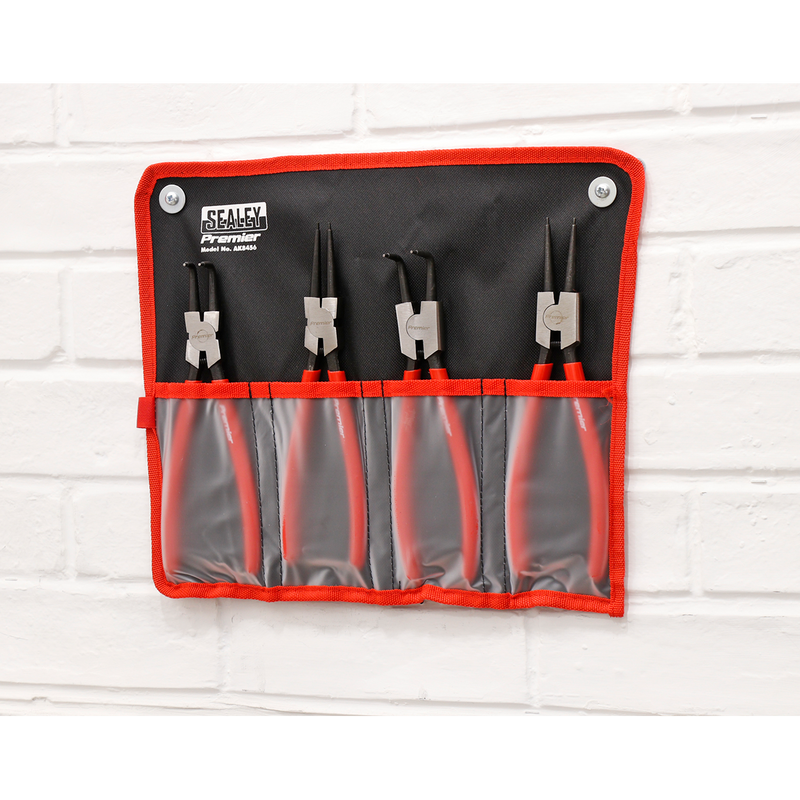 Sealey Premier Circlip Pliers Set 230mm 4 Piece - Chrome Vanadium Steel