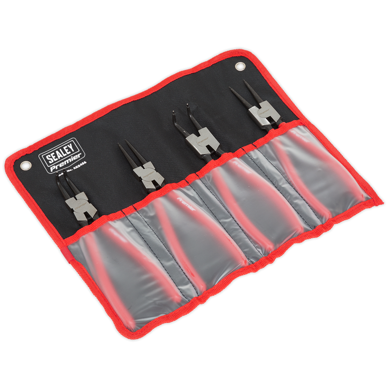 Sealey Premier Circlip Pliers Set 230mm 4 Piece - Chrome Vanadium Steel
