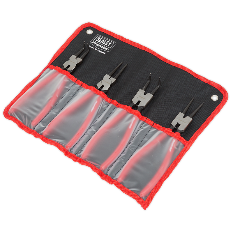 Sealey Premier Circlip Pliers Set 230mm 4 Piece - Chrome Vanadium Steel