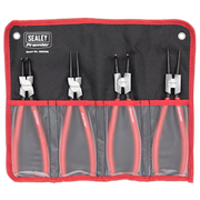 Sealey Premier Circlip Pliers Set 230mm 4 Piece - Chrome Vanadium Steel