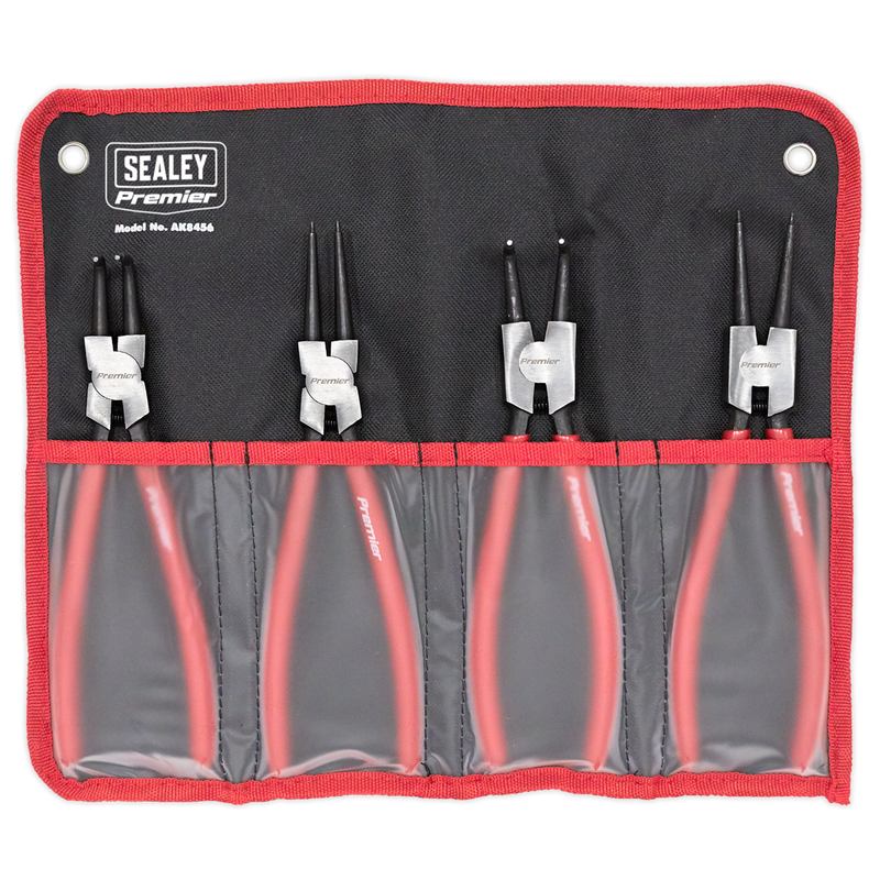 Sealey Premier Circlip Pliers Set 230mm 4 Piece - Chrome Vanadium Steel
