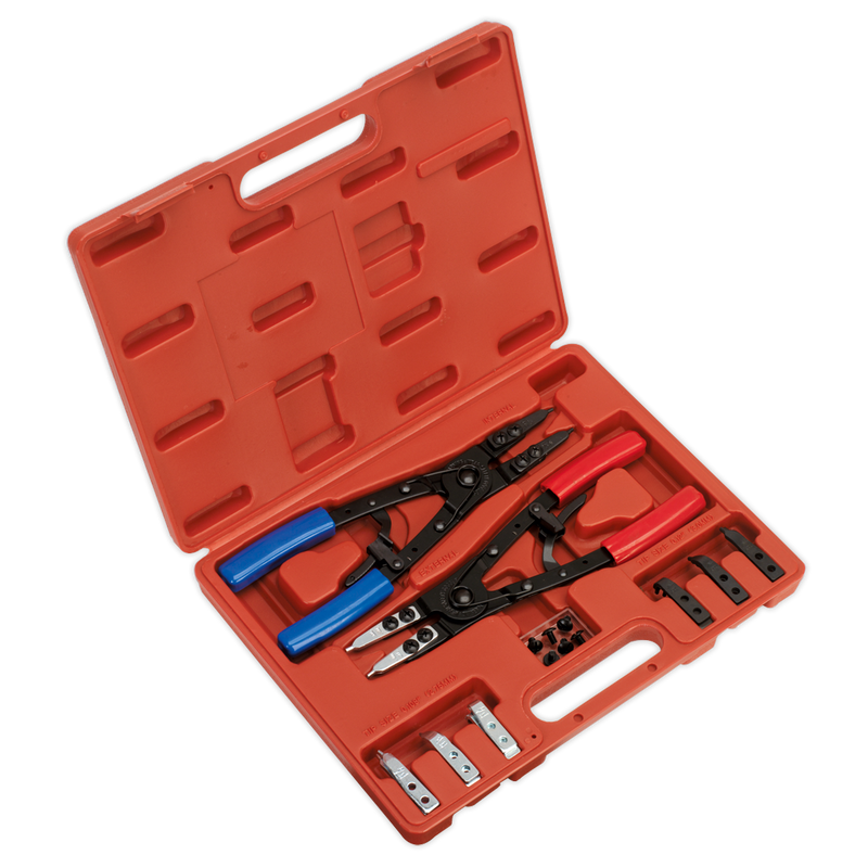 Sealey Premier Heavy-Duty Circlip Pliers Set 265mm Max Spread 50mm