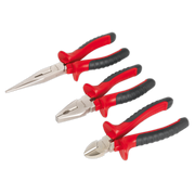 Sealey Premier Pliers Set 3 Piece - Long Nose, Combination & Side Cutters