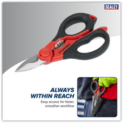 Sealey Premier Electrician's Shears 160mm Heavy-Duty AK8528