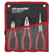 Sealey Premier Pliers Set 3 Piece - Combination, Long Nose & Side Cutters
