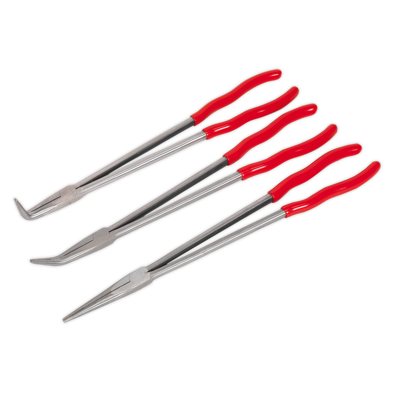 Sealey Premier Extra-Long Needle Nose Pliers Set 400mm 3 Piece