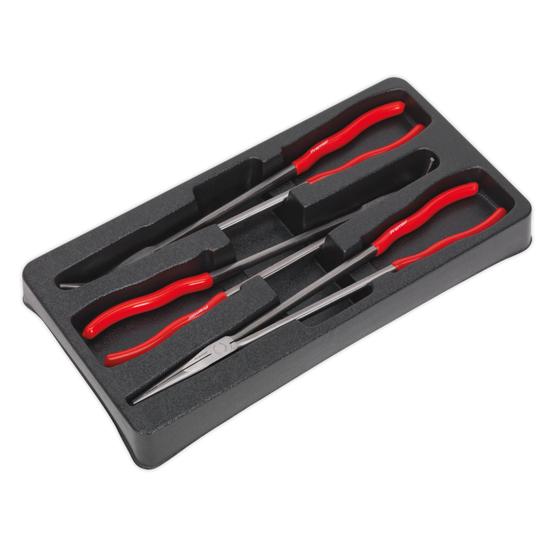 Sealey Premier Extra-Long Needle Nose Pliers Set 400mm 3 Piece