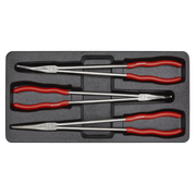 Sealey Premier Extra-Long Needle Nose Pliers Set 400mm 3 Piece