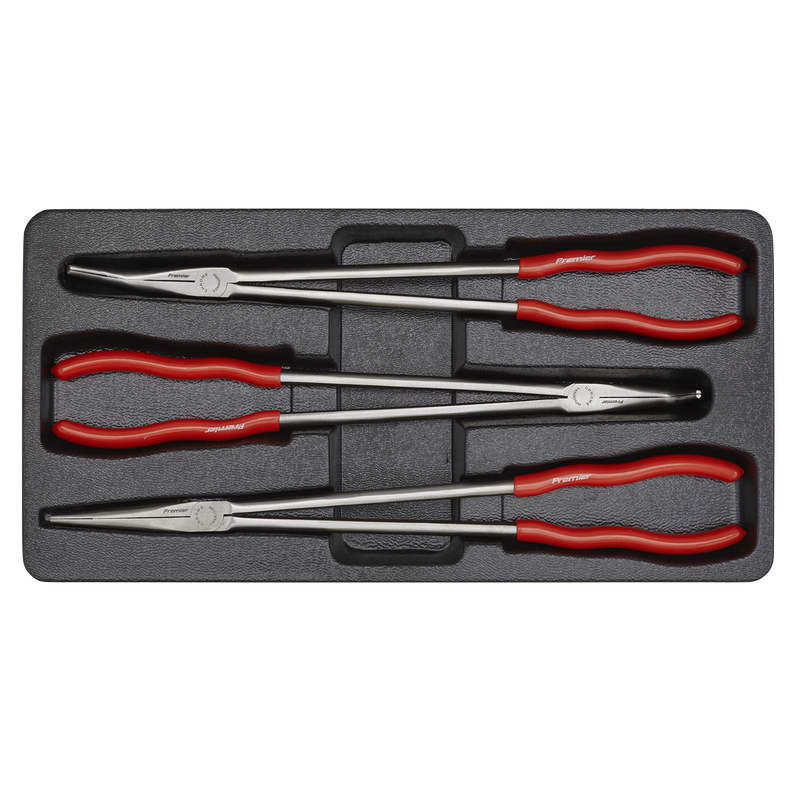 Sealey Premier Extra-Long Needle Nose Pliers Set 400mm 3 Piece