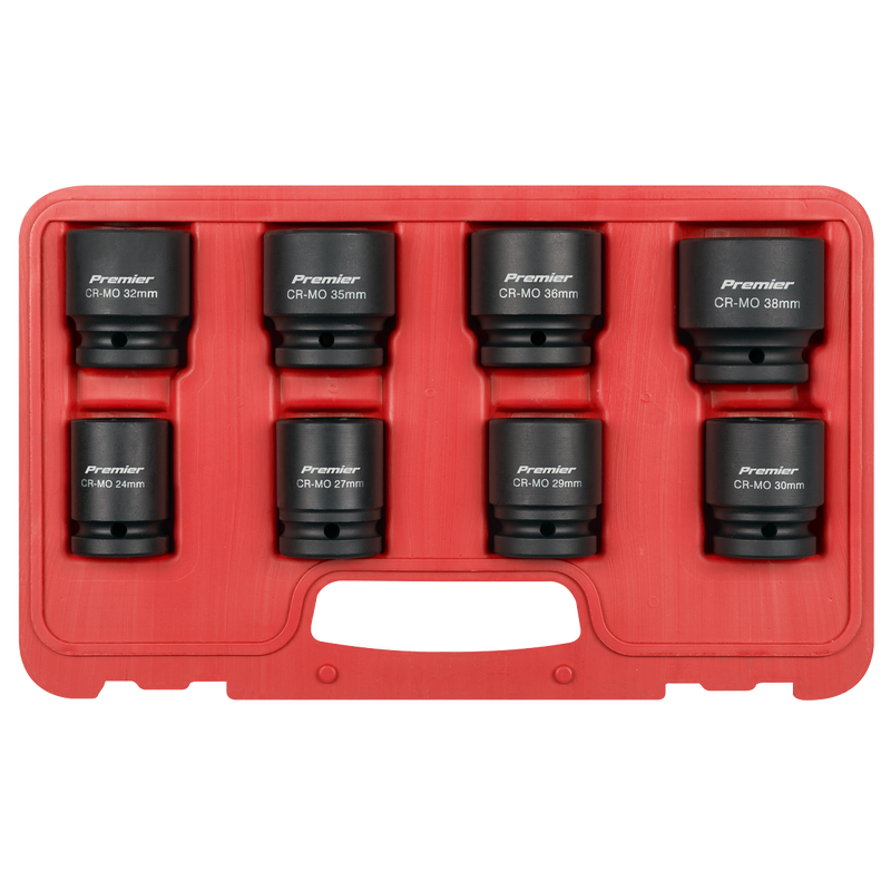 Sealey Premier Impact Socket Set 3/4"Sq Drive 8 Piece