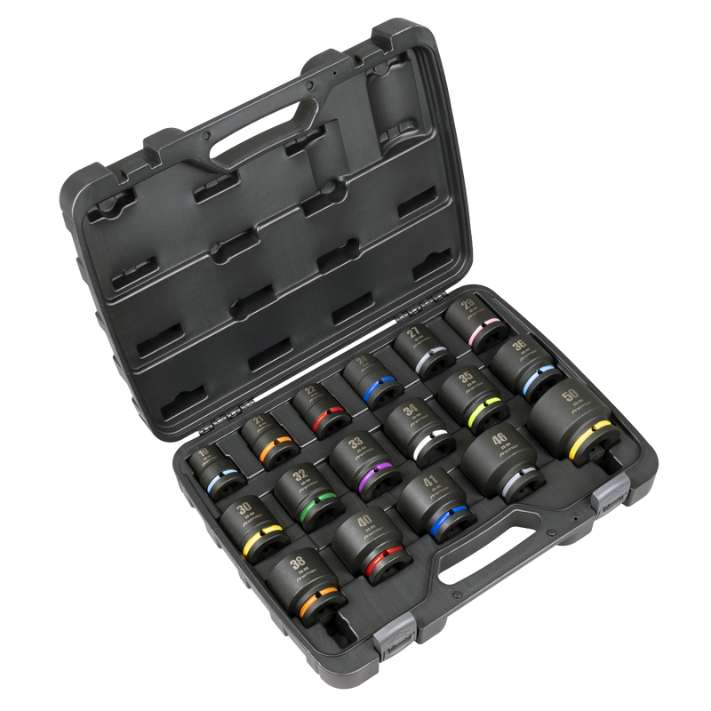 Sealey Premier Impact Socket Set 3/8"Sq Drive 17 Piece