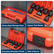 Sealey Premier Impact Socket Set 1"Sq Drive 8 Piece - Chrome Molybdenum