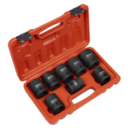 Sealey Premier Impact Socket Set 1"Sq Drive 8 Piece - Chrome Molybdenum