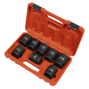 Sealey Premier Impact Socket Set 1"Sq Drive 8 Piece - Chrome Molybdenum