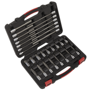 Sealey Premier Platinum Hex Socket Bit Set 30 Piece 3/8" Drive