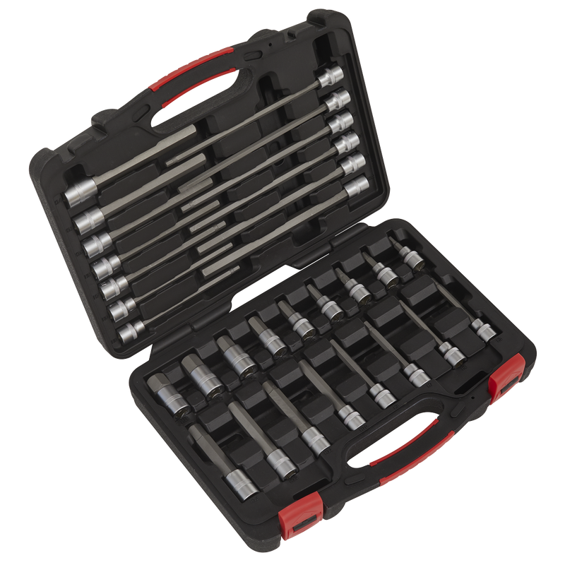 Sealey Premier Platinum Hex Socket Bit Set 30 Piece 3/8" Drive