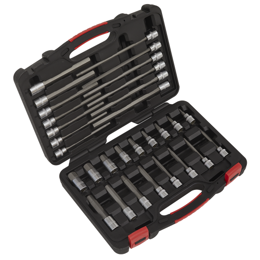 Sealey Premier Platinum Hex Socket Bit Set 30 Piece 3/8" Drive
