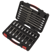 Sealey Premier Platinum Hex Socket Bit Set 30 Piece 3/8" Drive