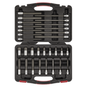 Sealey Premier Platinum Hex Socket Bit Set 30 Piece 3/8" Drive