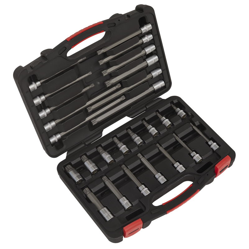 Sealey Premier Platinum Spline Socket Bit Set 3/8" Drive 26 Piece