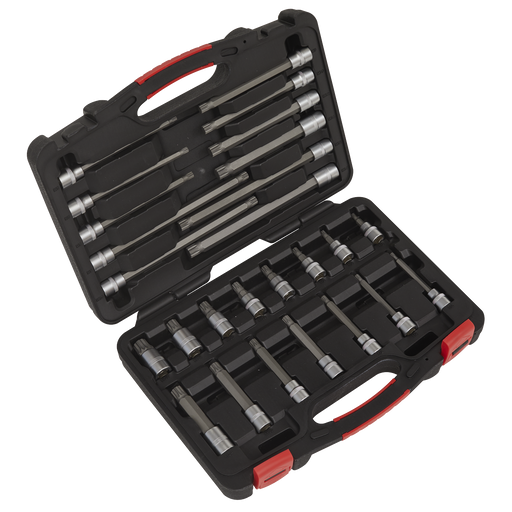 Sealey Premier Platinum Spline Socket Bit Set 3/8" Drive 26 Piece