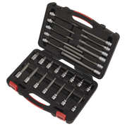Sealey Premier Platinum Spline Socket Bit Set 3/8" Drive 26 Piece