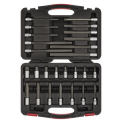Sealey Premier Platinum Spline Socket Bit Set 3/8" Drive 26 Piece