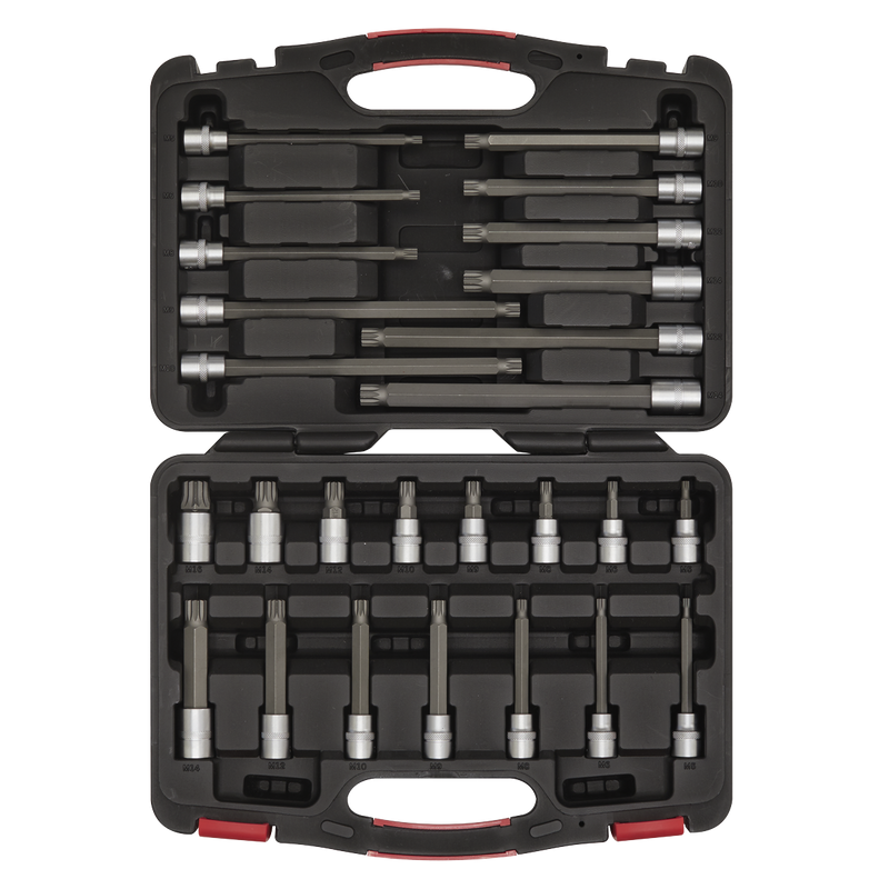 Sealey Premier Platinum Spline Socket Bit Set 3/8" Drive 26 Piece
