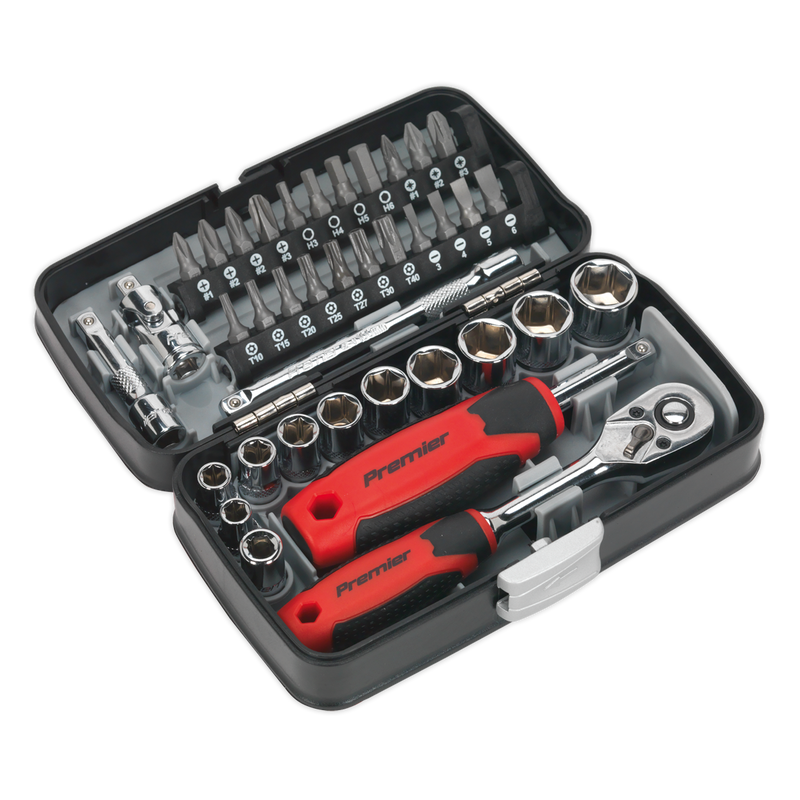 Sealey Premier Socket & Bit Set 38 Piece 1/4" Drive AK8945