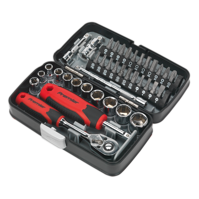 Sealey Premier Socket & Bit Set 38 Piece 1/4" Drive AK8945