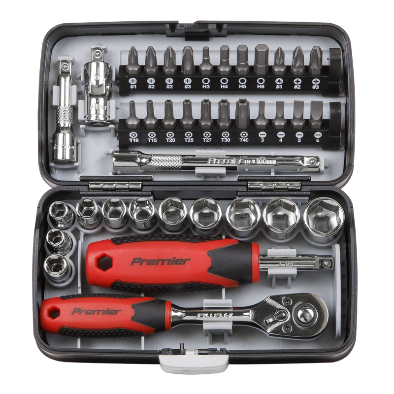 Sealey Premier Socket & Bit Set 38 Piece 1/4" Drive AK8945