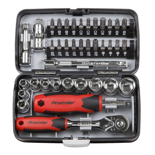 Sealey Premier Socket & Bit Set 38 Piece 1/4" Drive AK8945