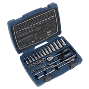 Sealey Premier Socket Set 1/4"Sq Drive 33 Piece AK8990