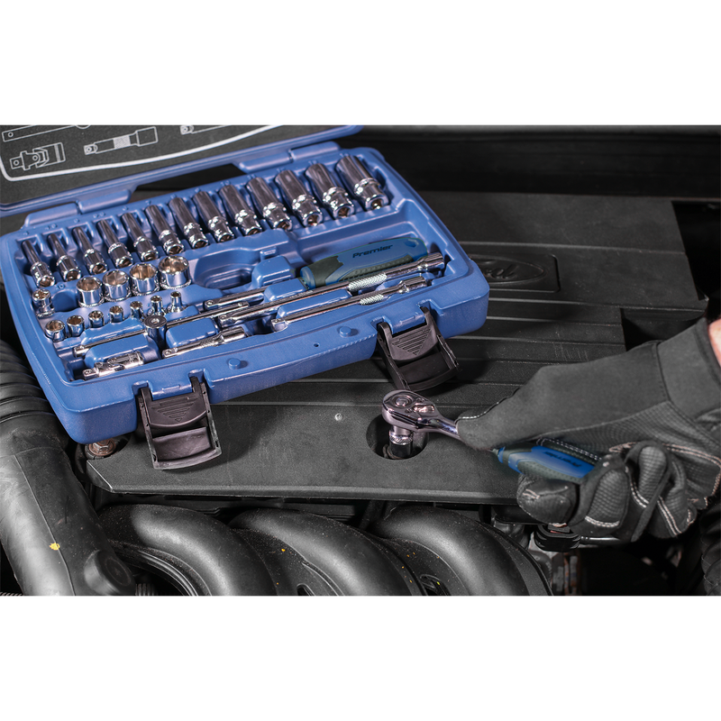 Sealey Premier Socket Set 1/4"Sq Drive 33 Piece AK8990