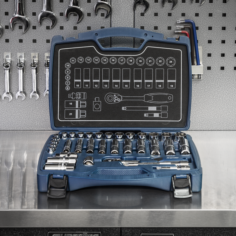Sealey Premier Socket Set 3/8"Sq Drive 34 Piece