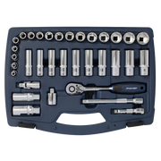 Sealey Premier Socket Set 3/8"Sq Drive 34 Piece