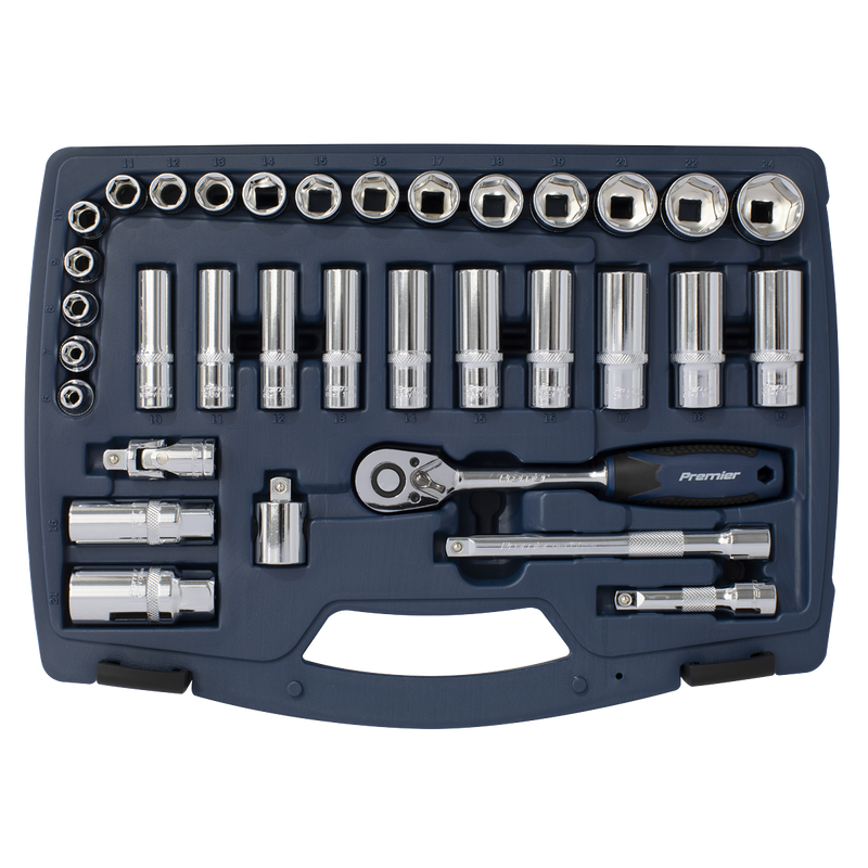 Sealey Premier Socket Set 3/8"Sq Drive 34 Piece