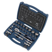 Sealey Premier Socket Set 1/2" Sq Drive 26 Piece with Ratchet Wrench