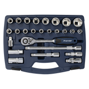 Sealey Premier Socket Set 1/2" Sq Drive 26 Piece with Ratchet Wrench