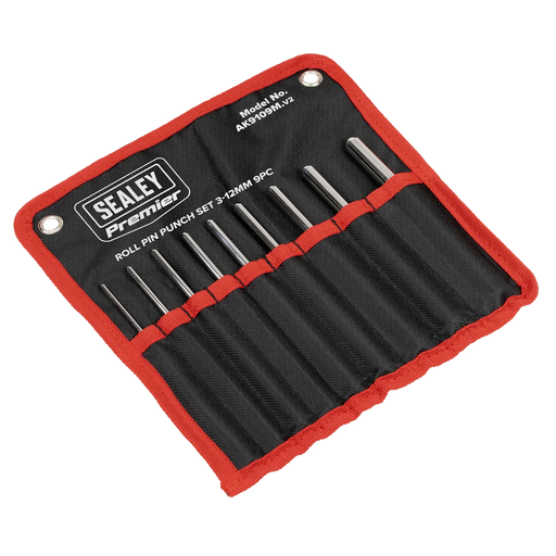 Sealey Premier Roll Pin Punch Set 3-12mm 9 Piece AK9109M