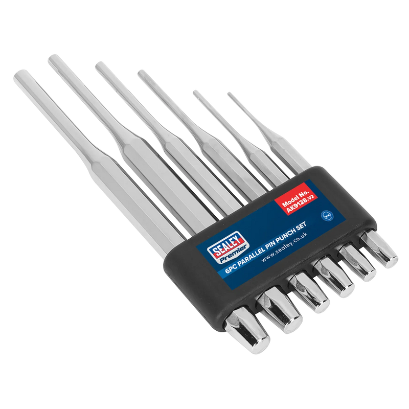 Sealey Premier Parallel Pin Punch Set 6 Piece - Chrome Vanadium Steel