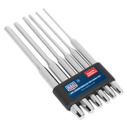 Sealey Premier Long Parallel Pin Punch Set 6 Piece 200mm